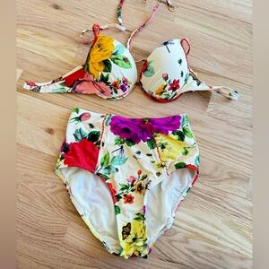 Ted Baker Swimsuit Top 32 C/D Bottom Small